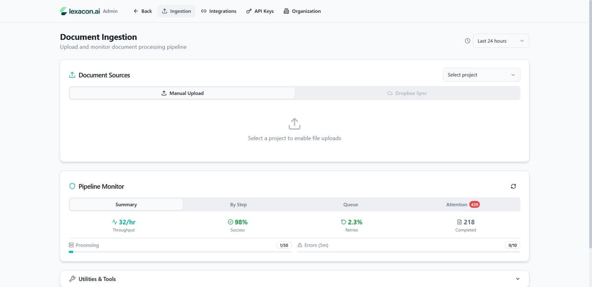 Document ingestion pipeline